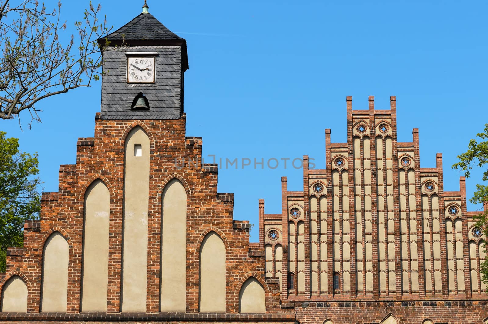 Facade of the romanesque monastery "Kloster Zinna" in Brandenburg region, Germany.