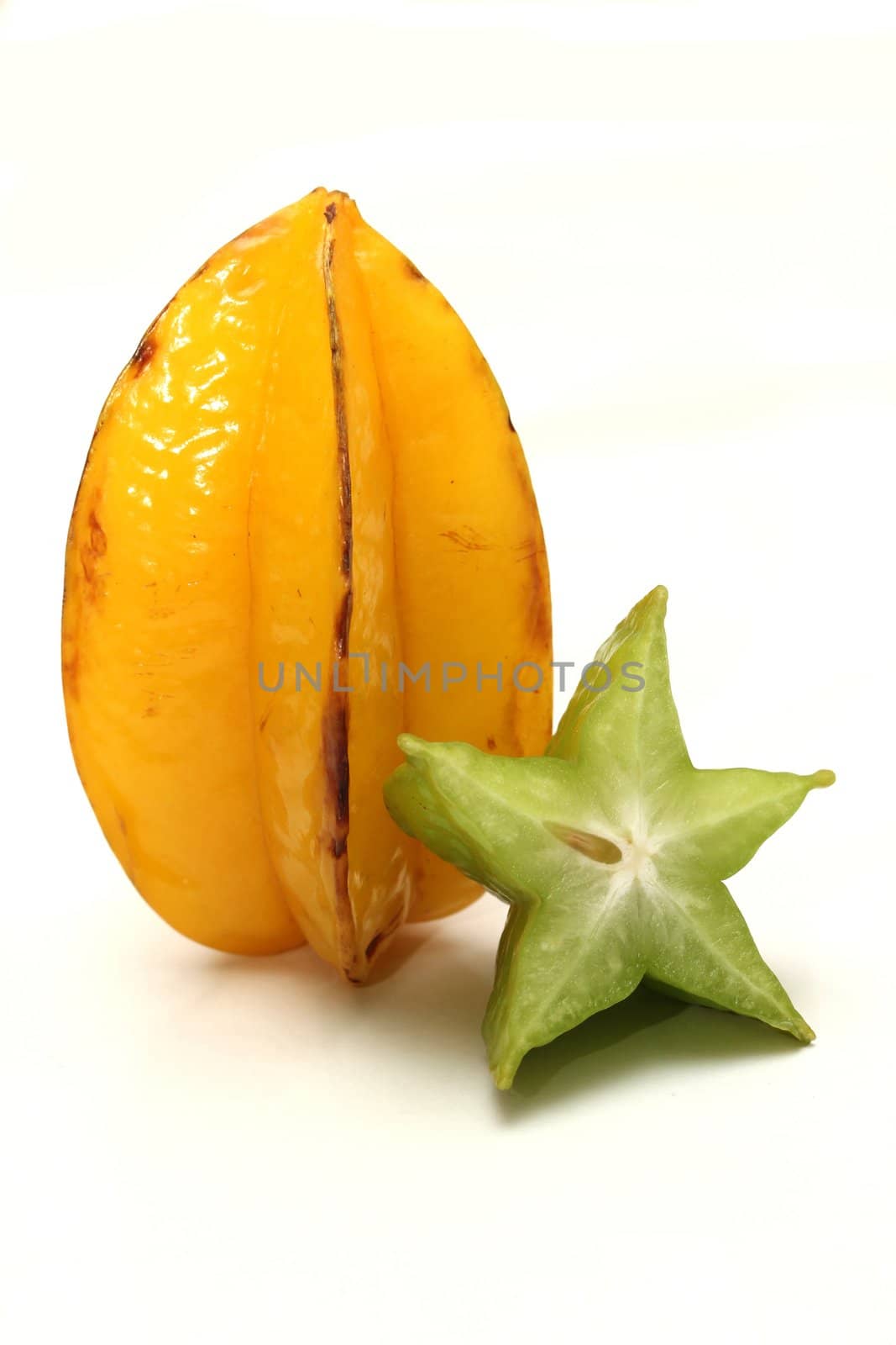 isolated star fruits