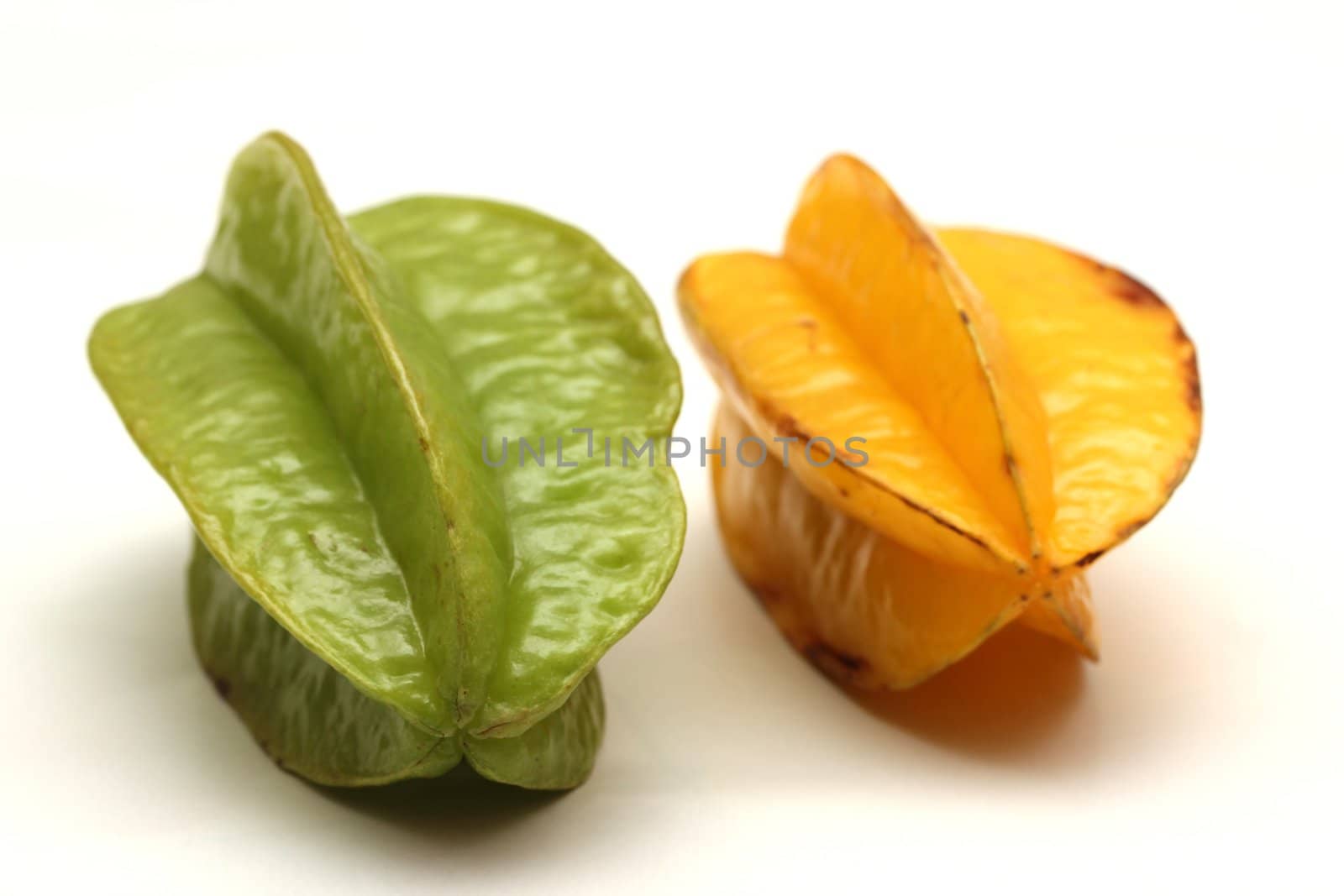 isolated star fruits