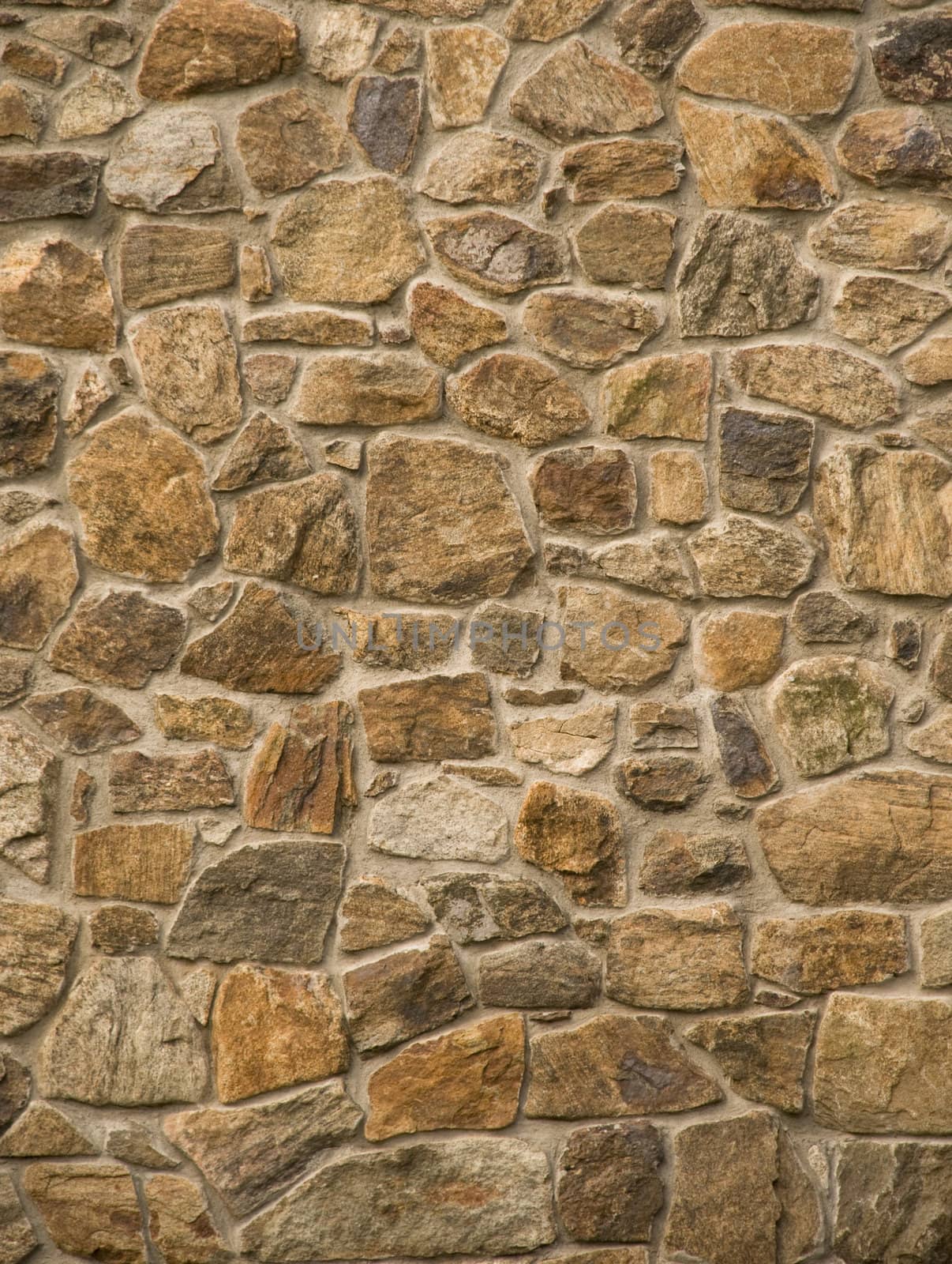 Brown masonry rock wall