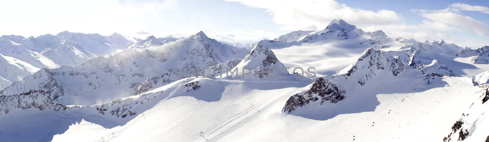 Panorama Wildspitze Solden ski area