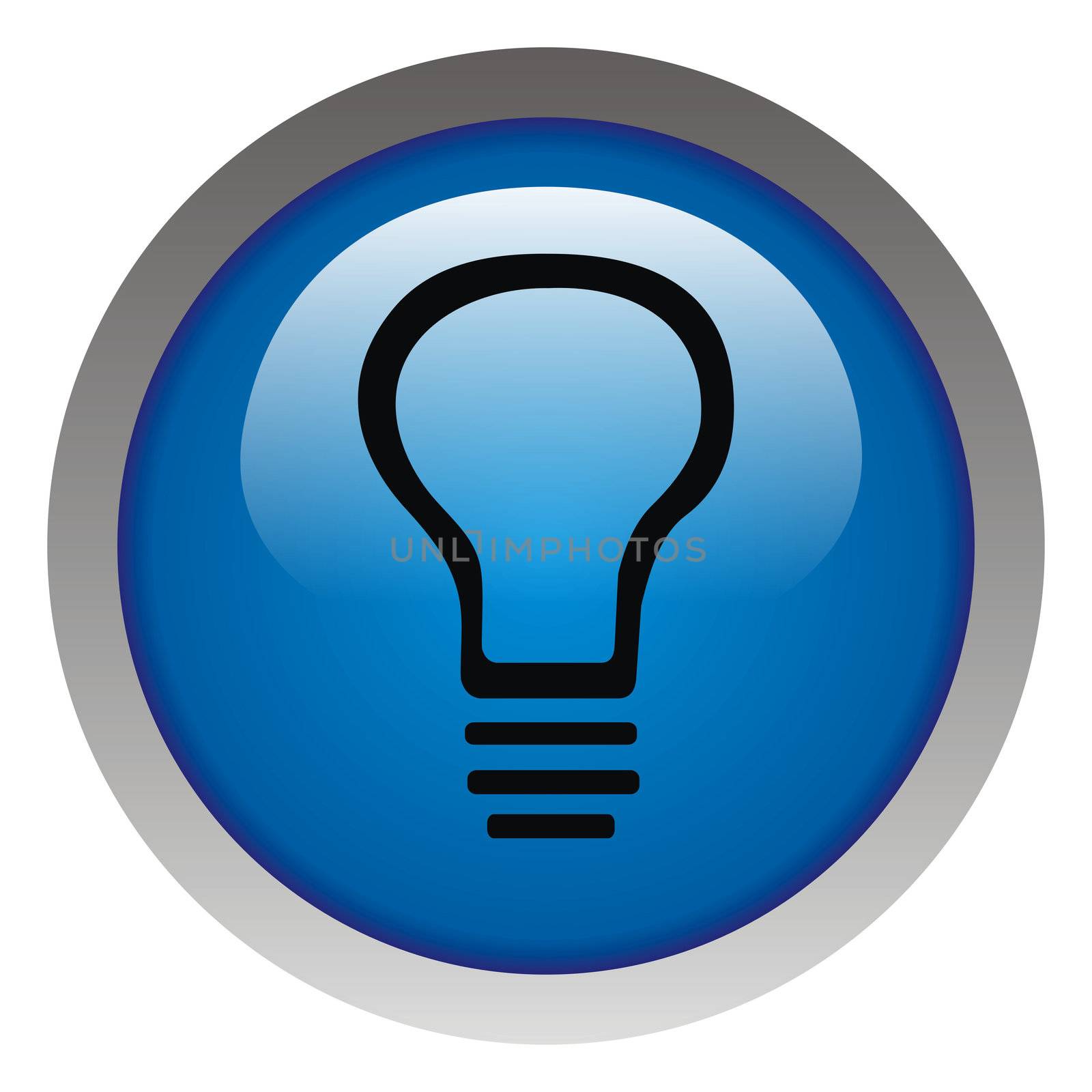 Glossy idea web icon design element. Electricity payment by dacasdo