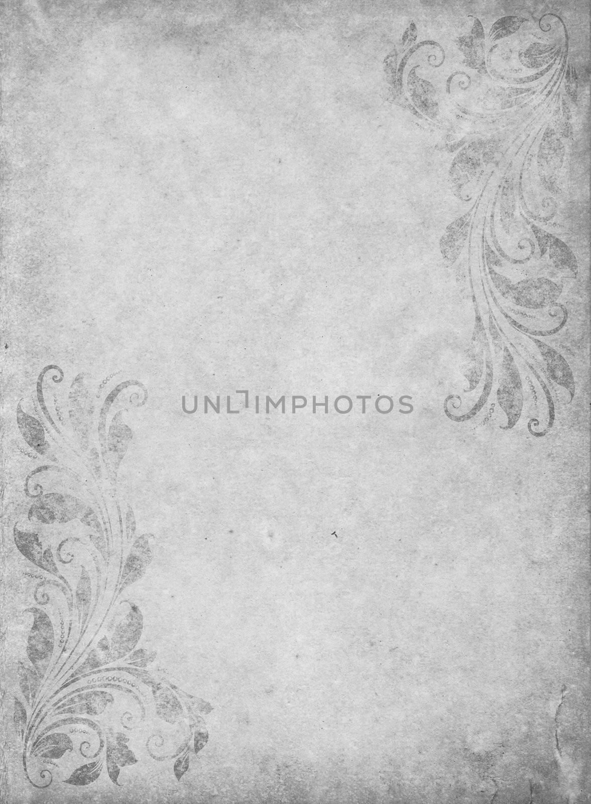 old grunge paper background with vintage victorian style by nuchylee