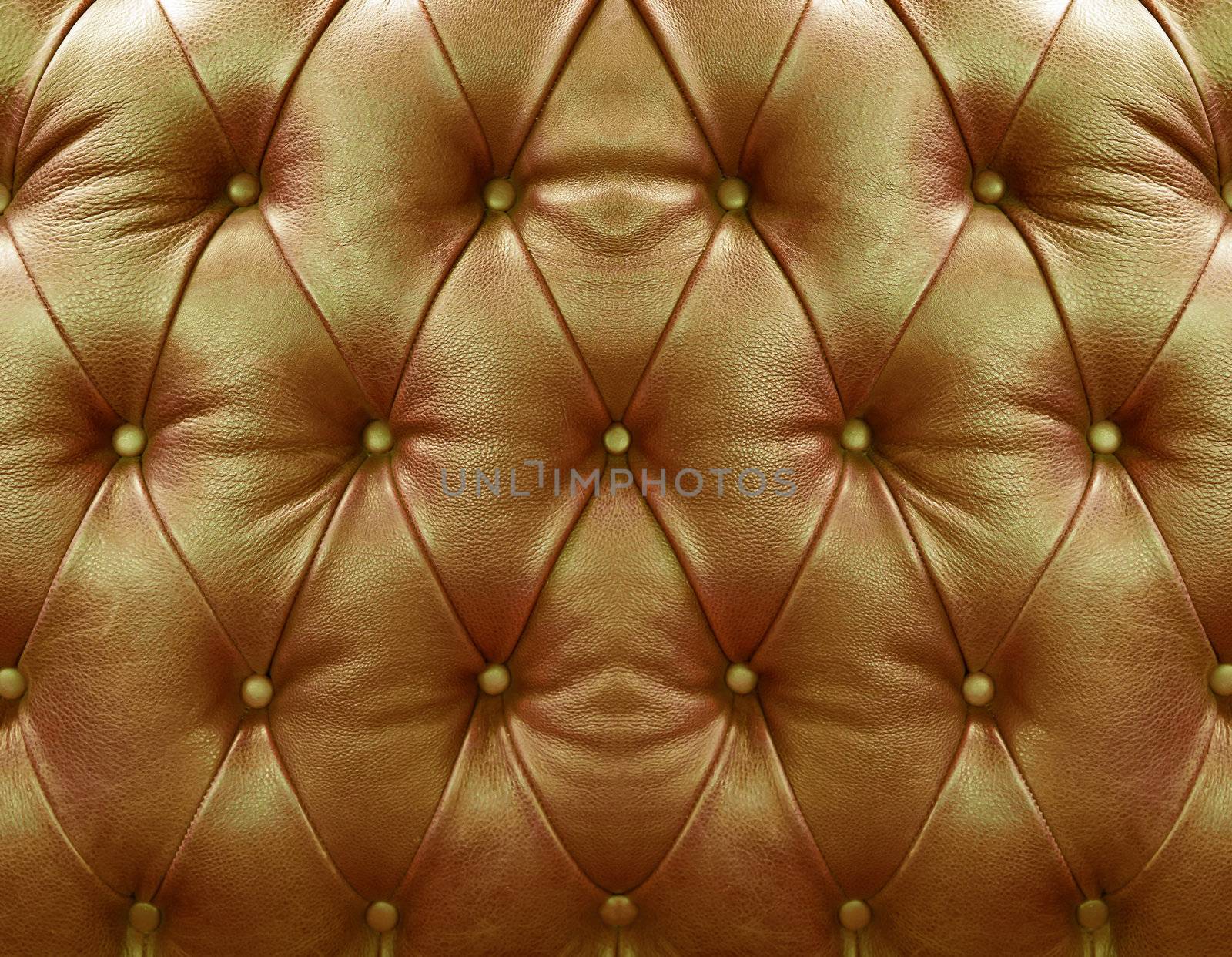 Golden upholstery leather pattern background