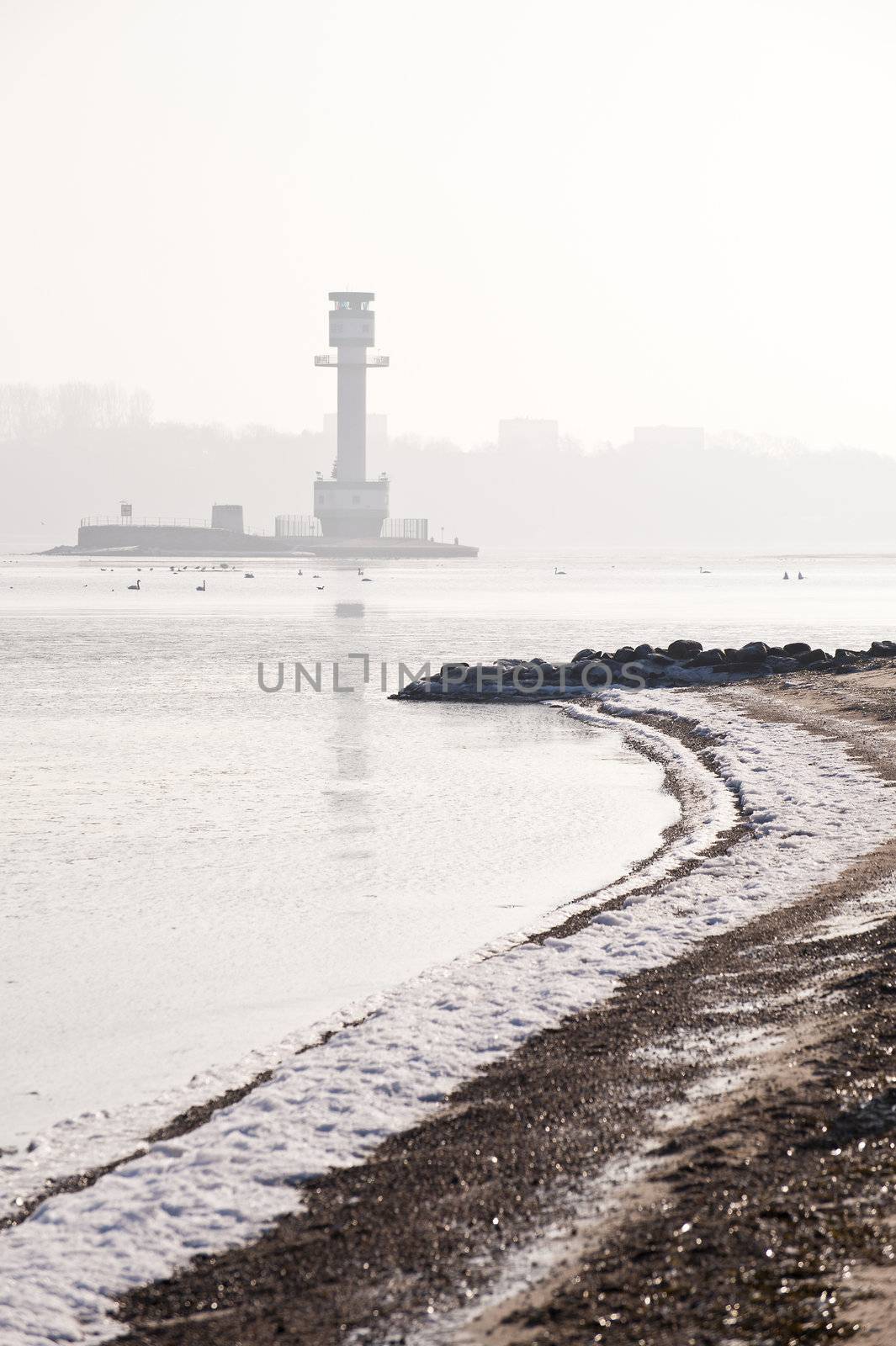 Lighthouse in Friedrichsort, Kiel, Germany