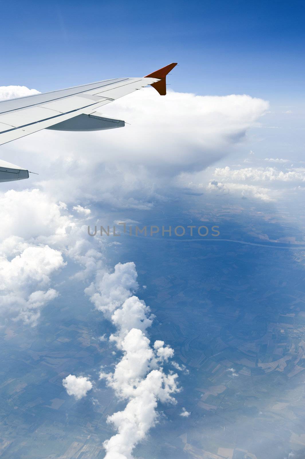 Aerial image of clouds