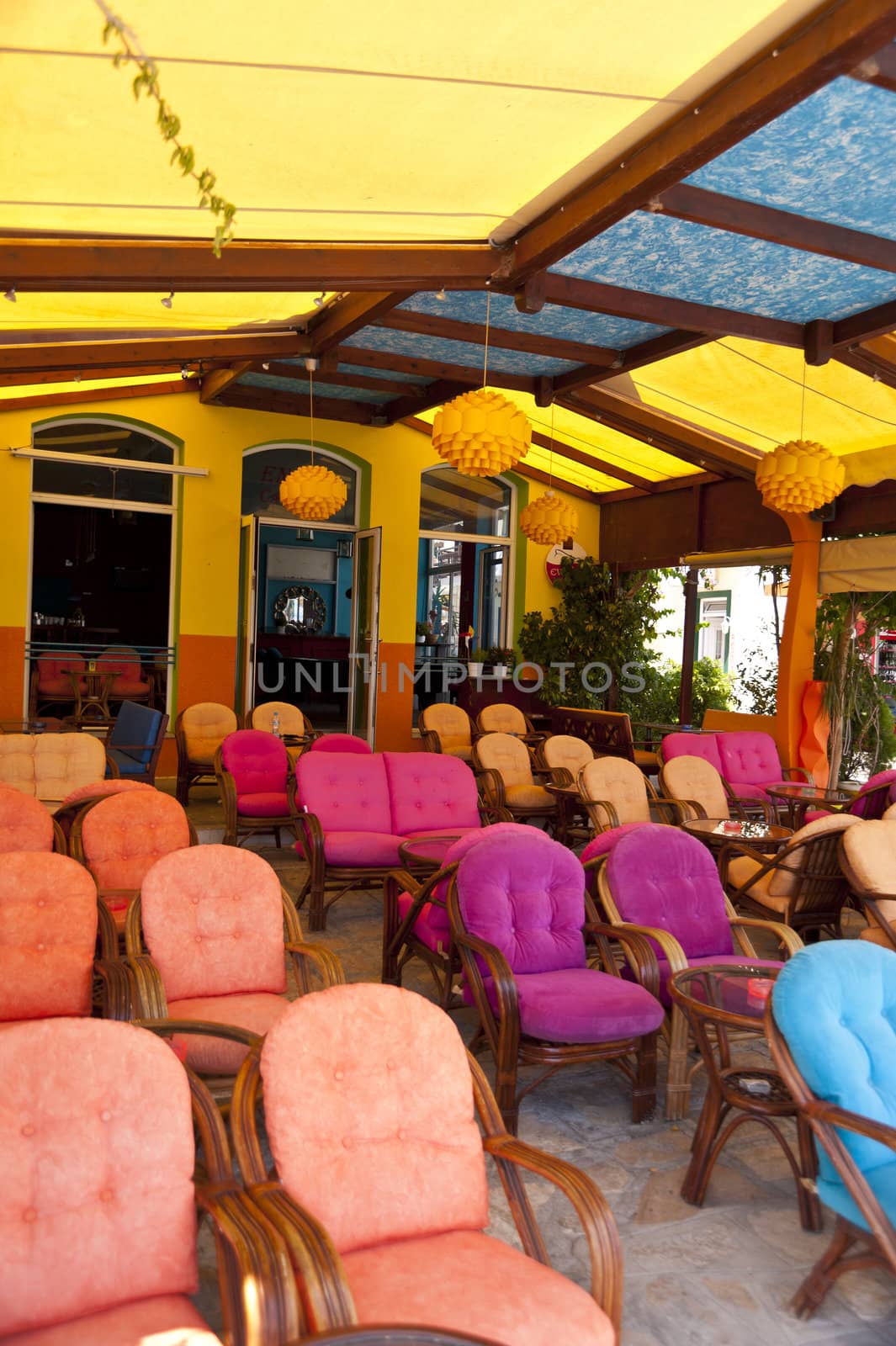 Sidewalk cafe on Samos