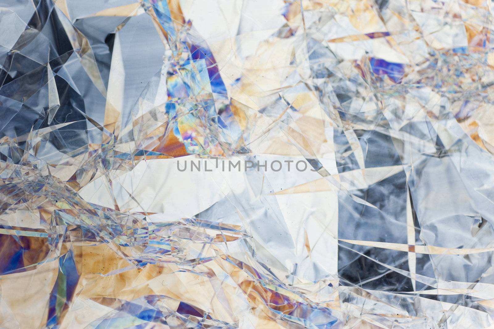 plastic foil in polarized light