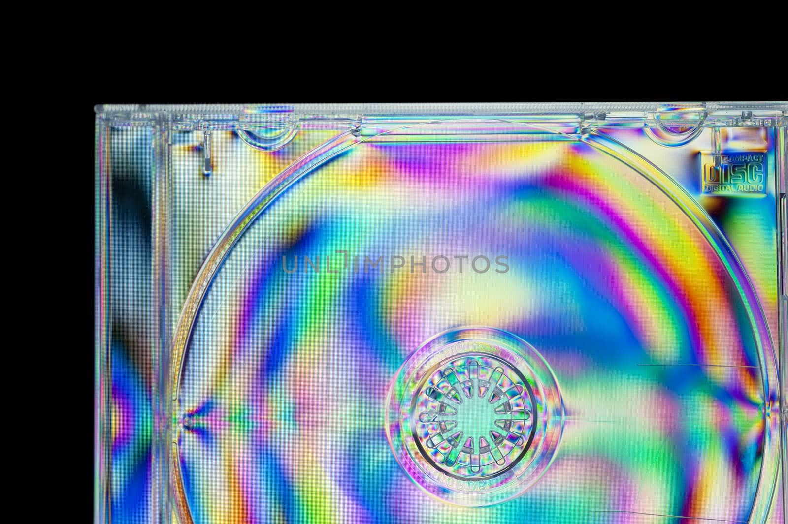 compact disk in polarized light