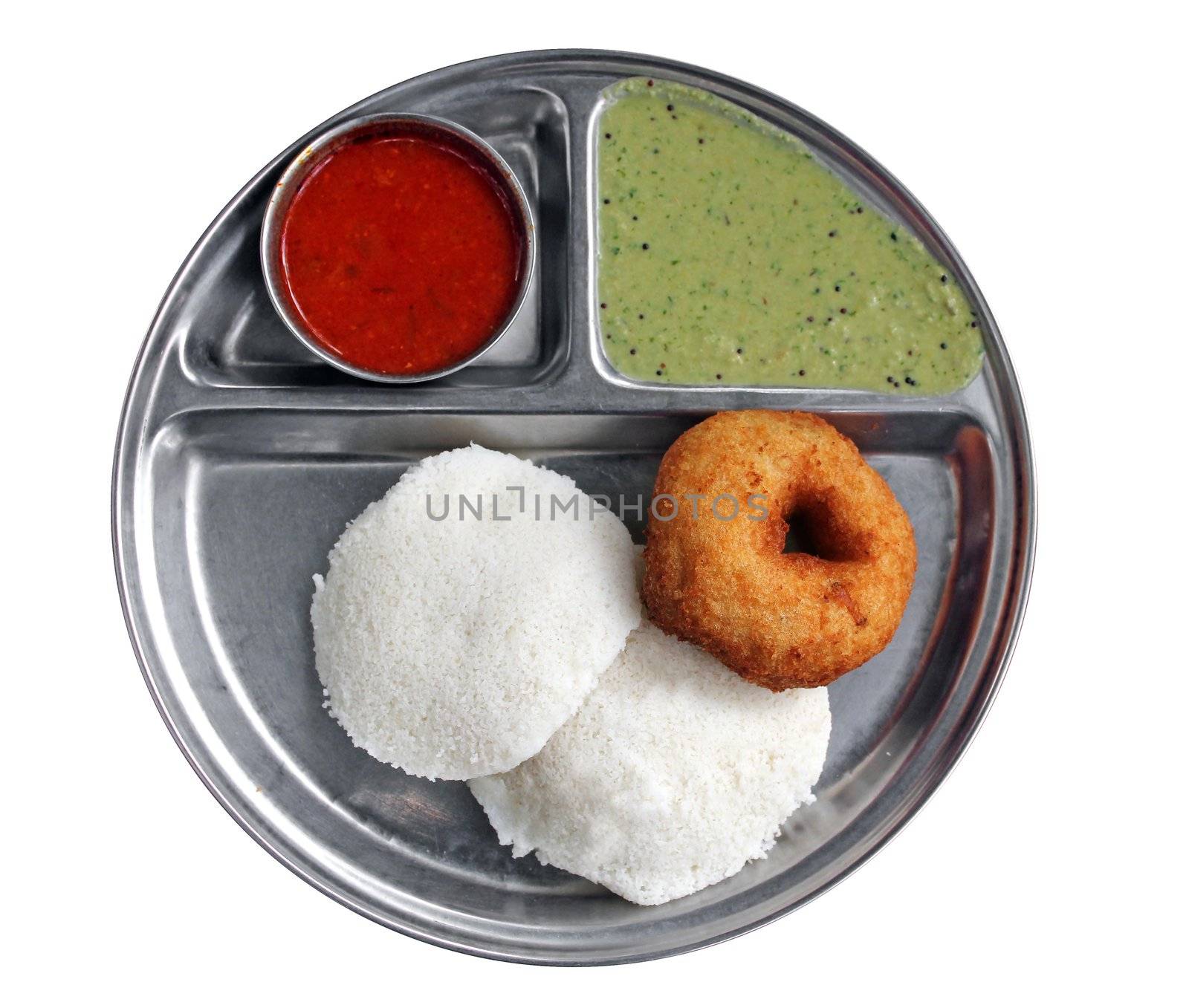 South indian breakfast - idly vada sambar and chutney by mnsanthoshkumar