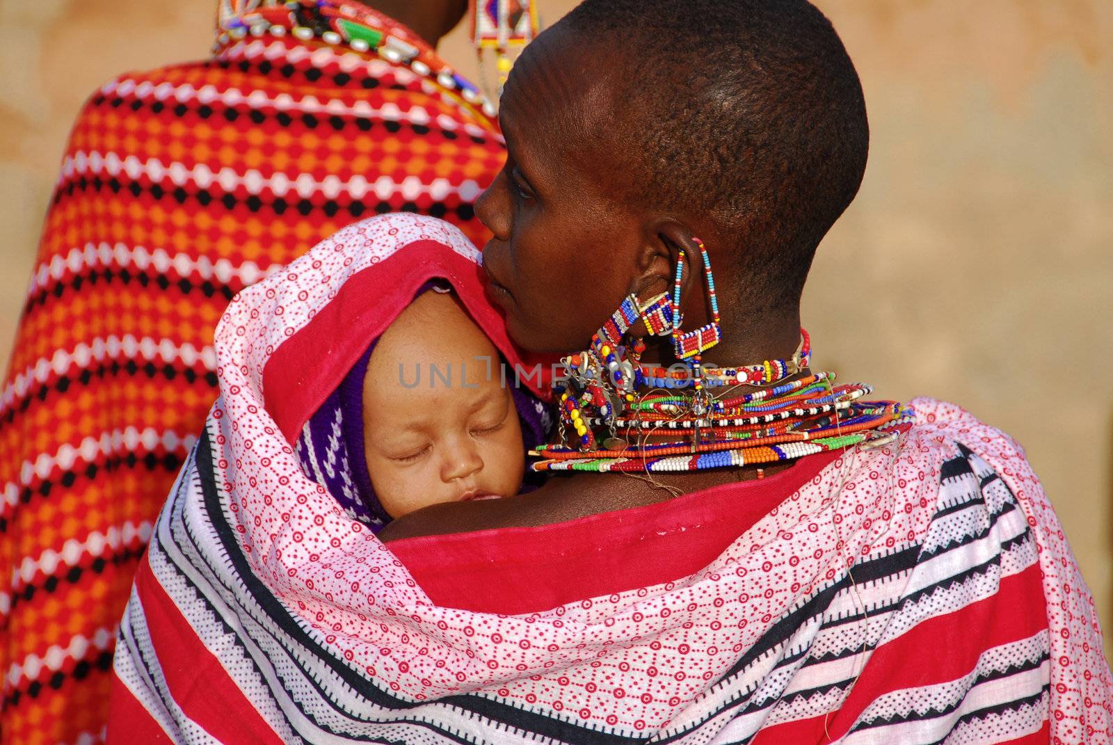 Masai mother by africa