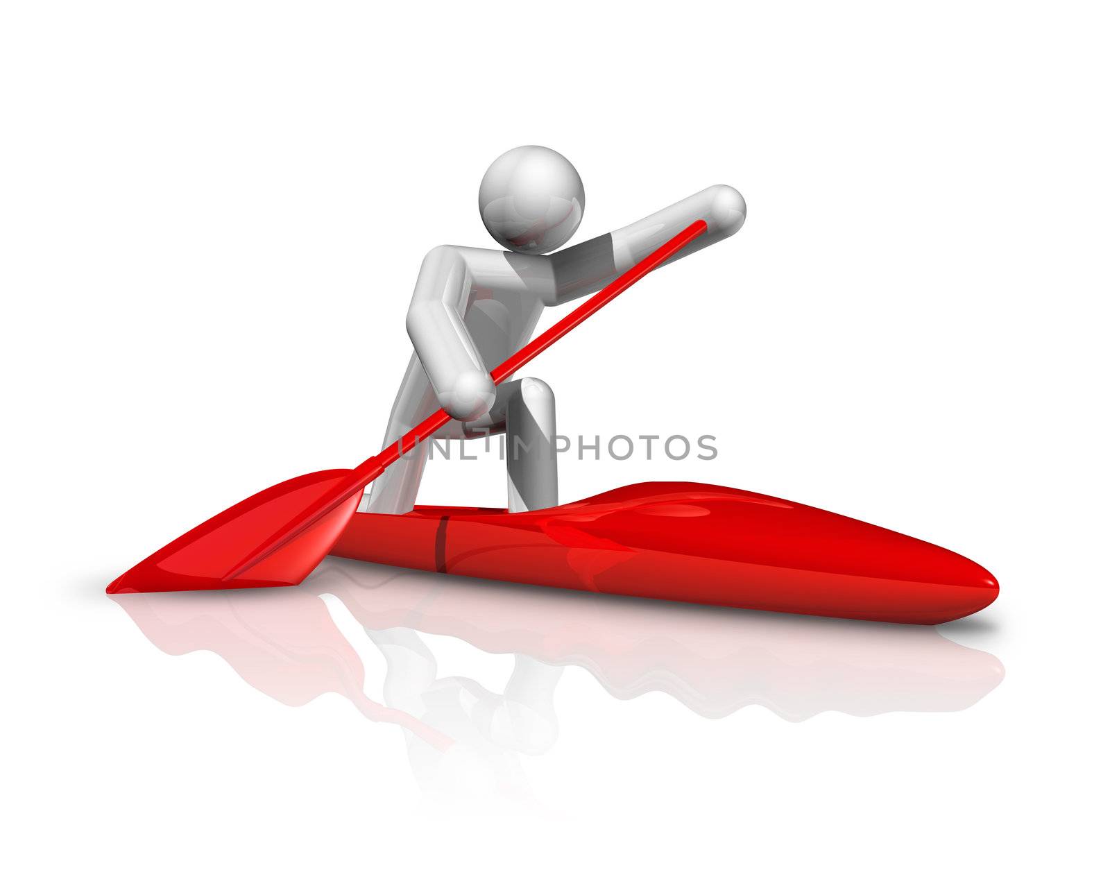 Canoe Sprint 3D symbol by daboost