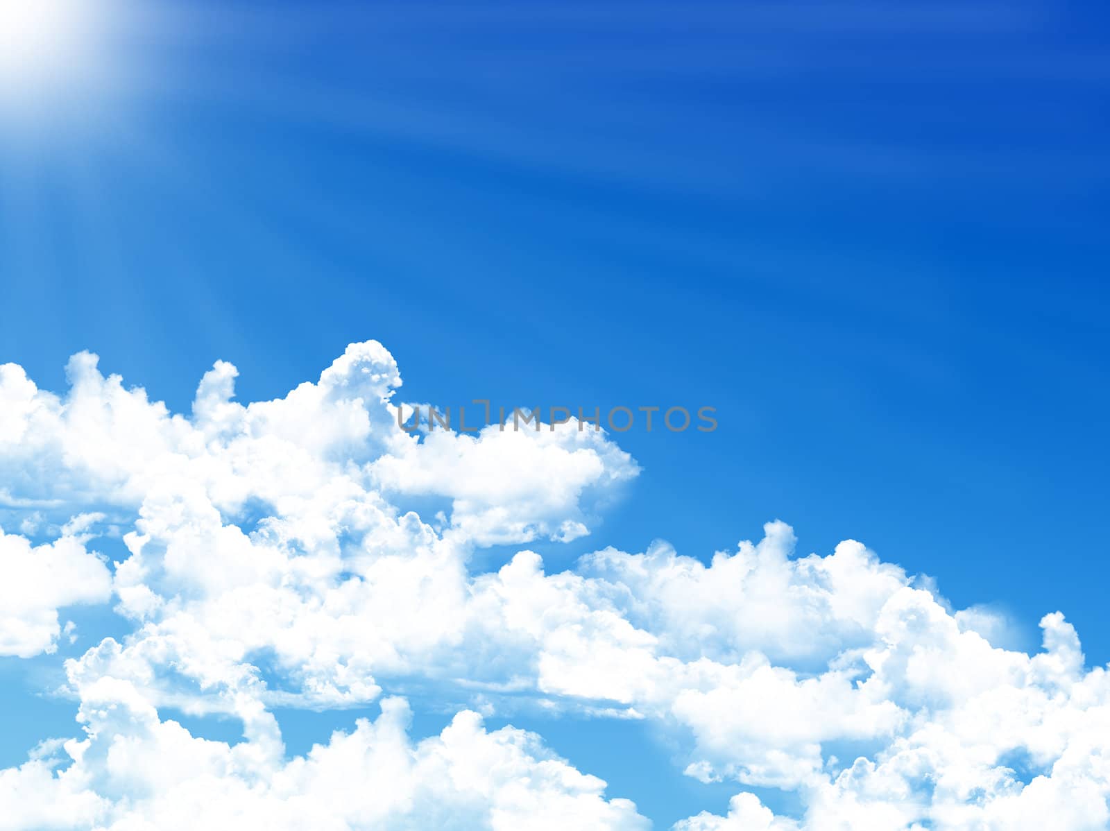 blue sky background with tiny clouds