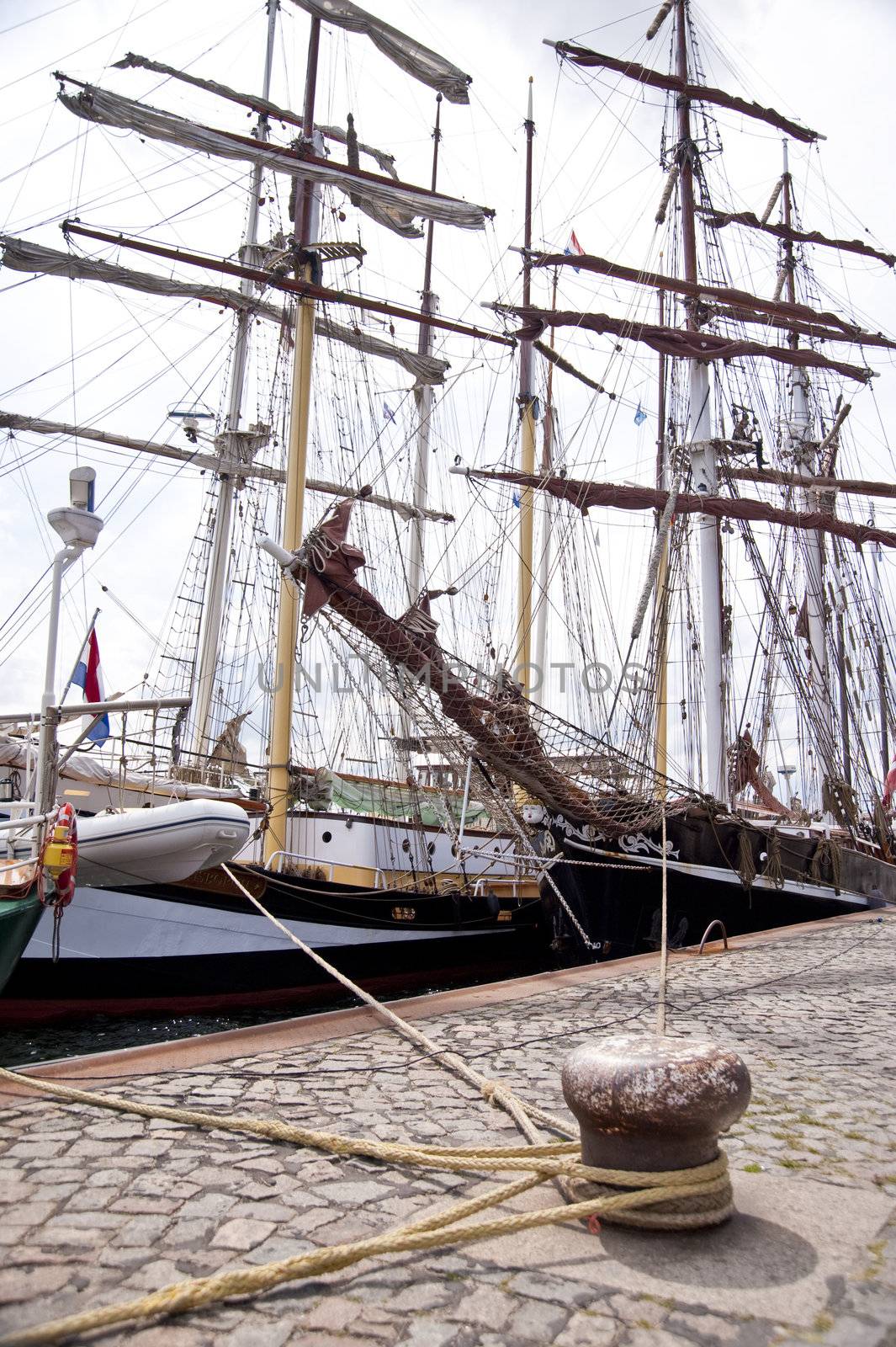 scene at the port of kiel / germany