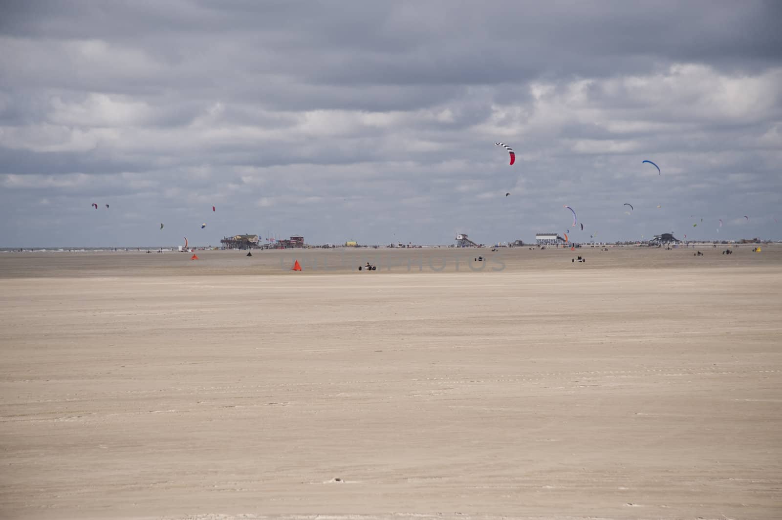 beach scene in st. peter-ording / germany