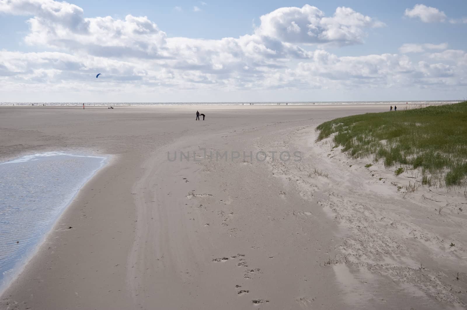 beach scene in st. peter-ording / germany