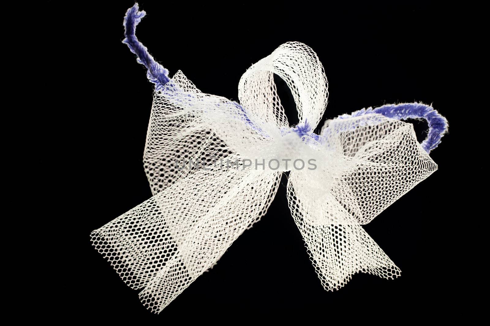 close up of net lace