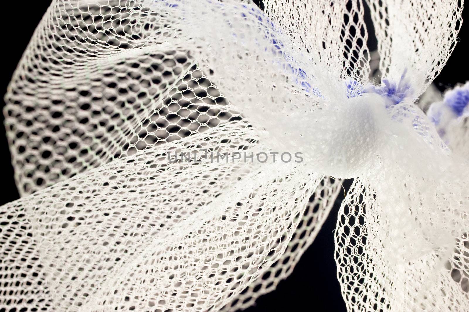 close up of net lace