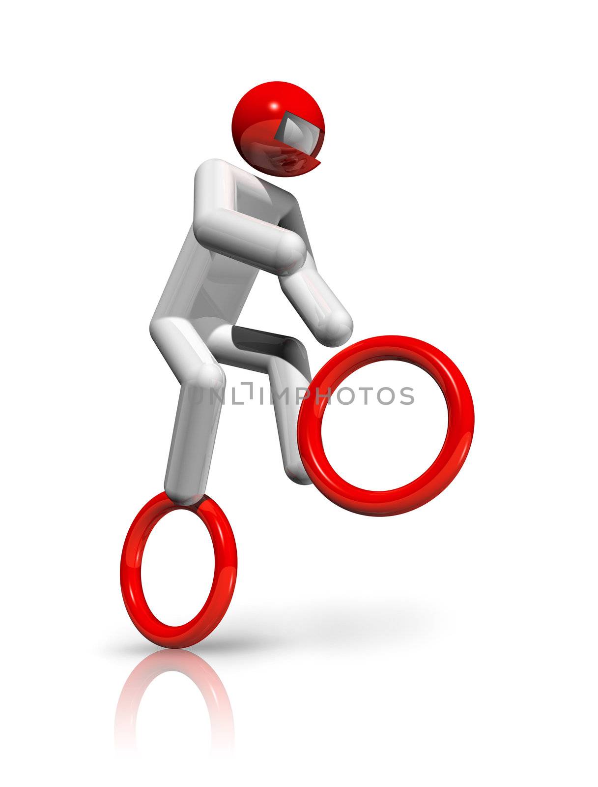 Cycling BMX 3D symbol by daboost