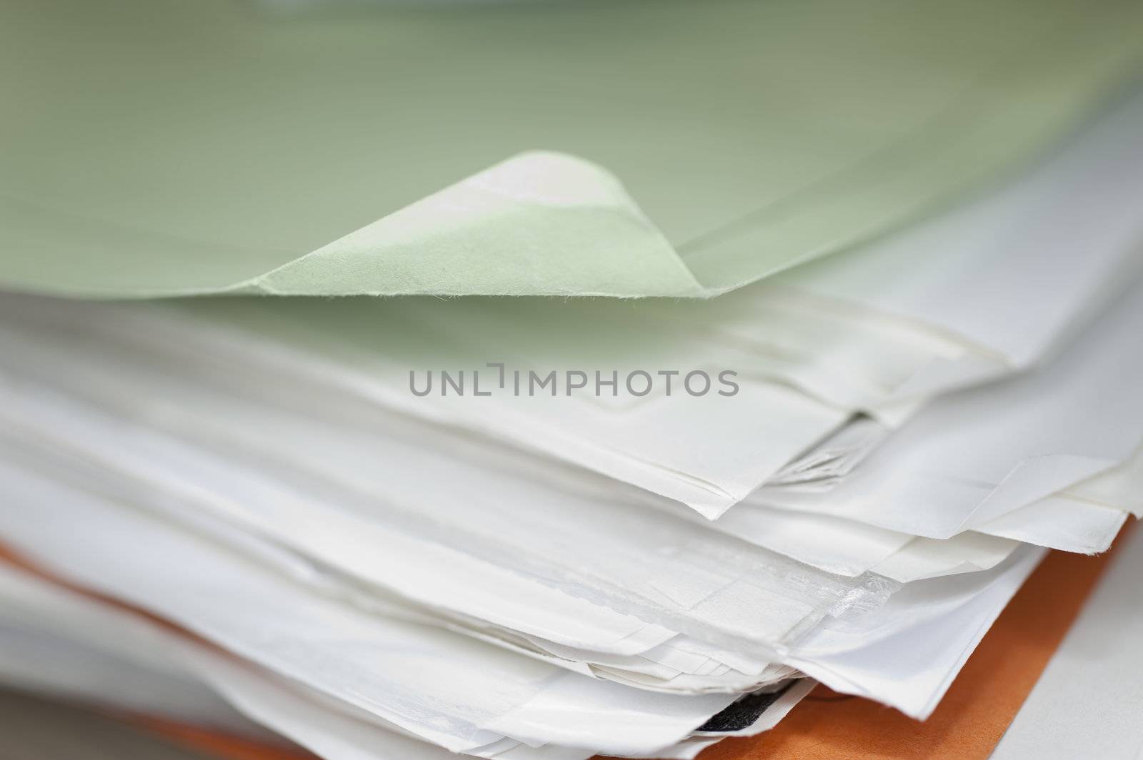 close up of file folder