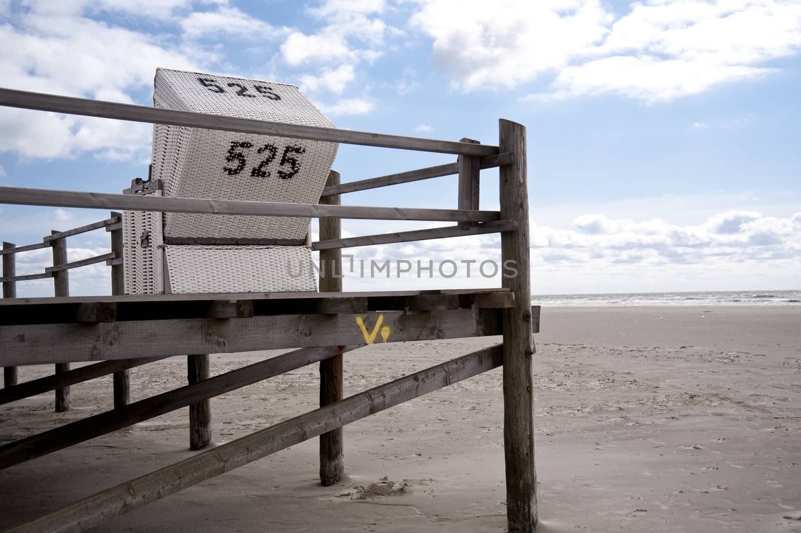 beach scene in st. peter-ording / germany