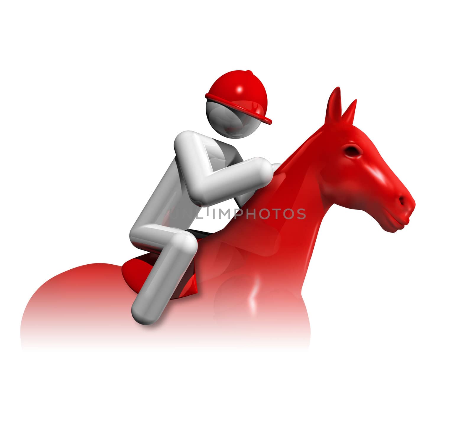 Equestrian Jumping 3D symbol by daboost