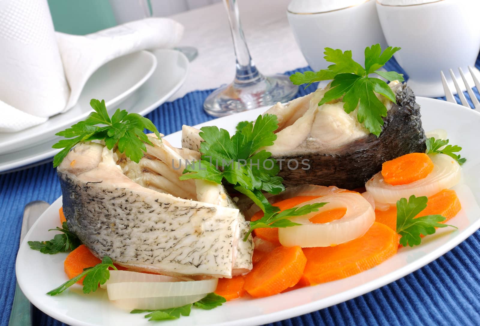 Boiled fish with vegetables by Apolonia