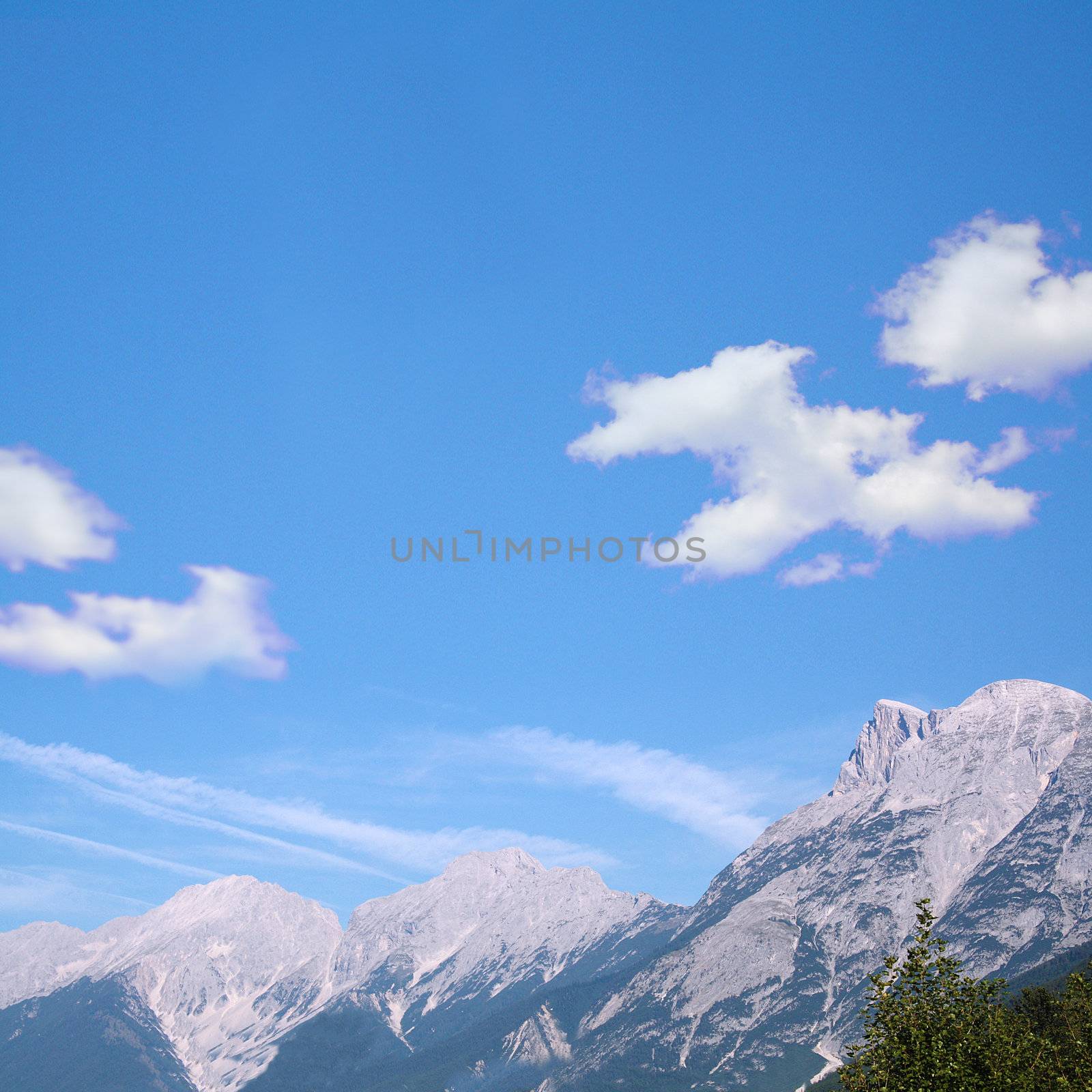 view to the Alps mountains