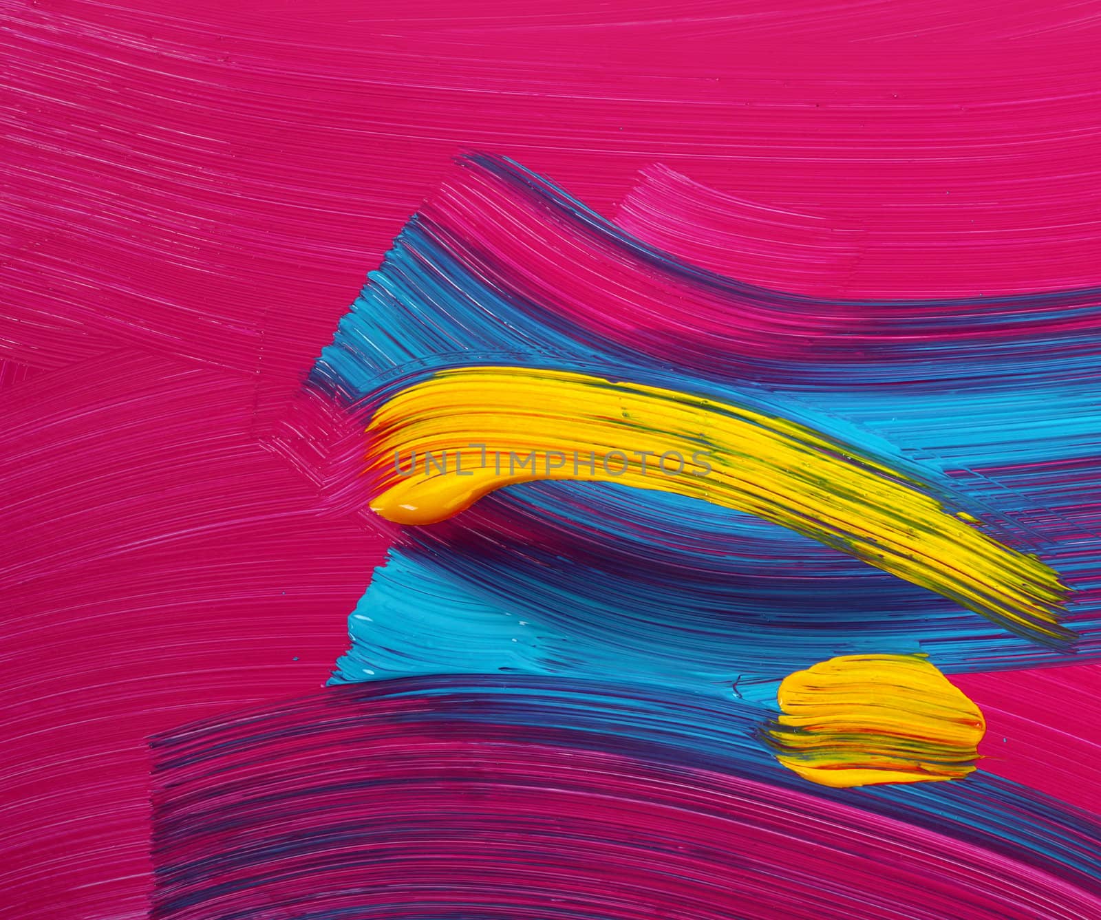 Bright colors paint strokes art by anterovium