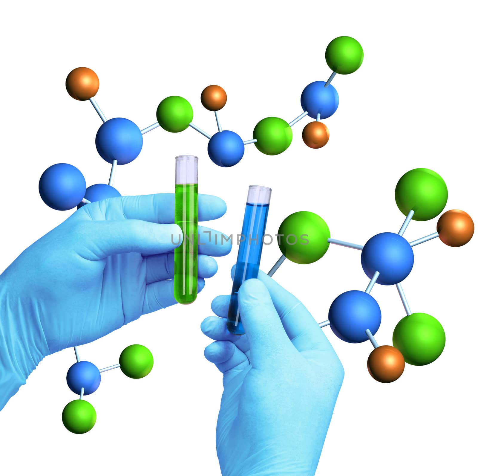 Test tubes molecular model by anterovium