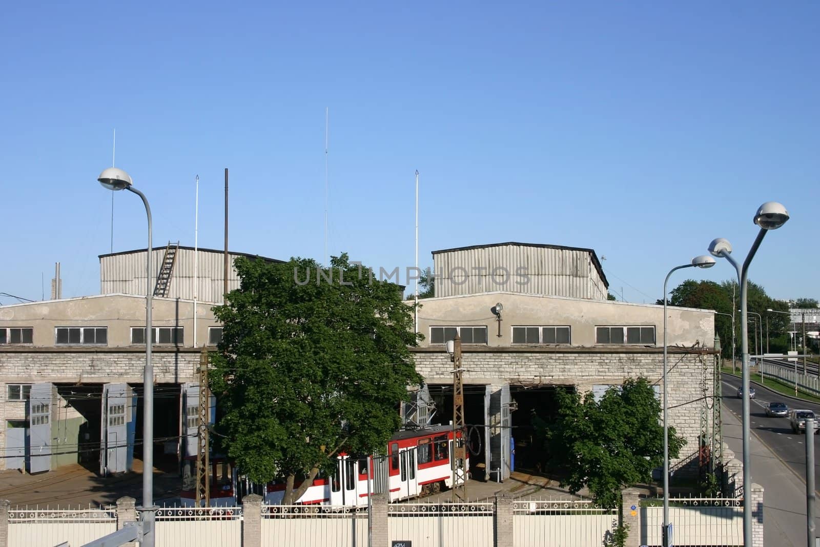 Tram depot of the city of Tallinn, Estonia