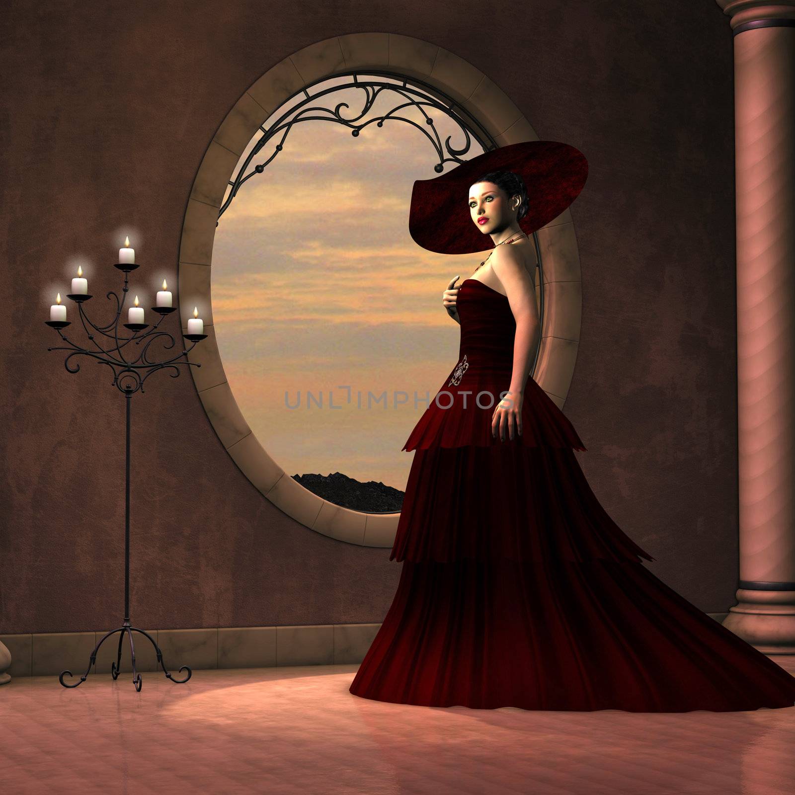 Lady in Red Dress by Catmando