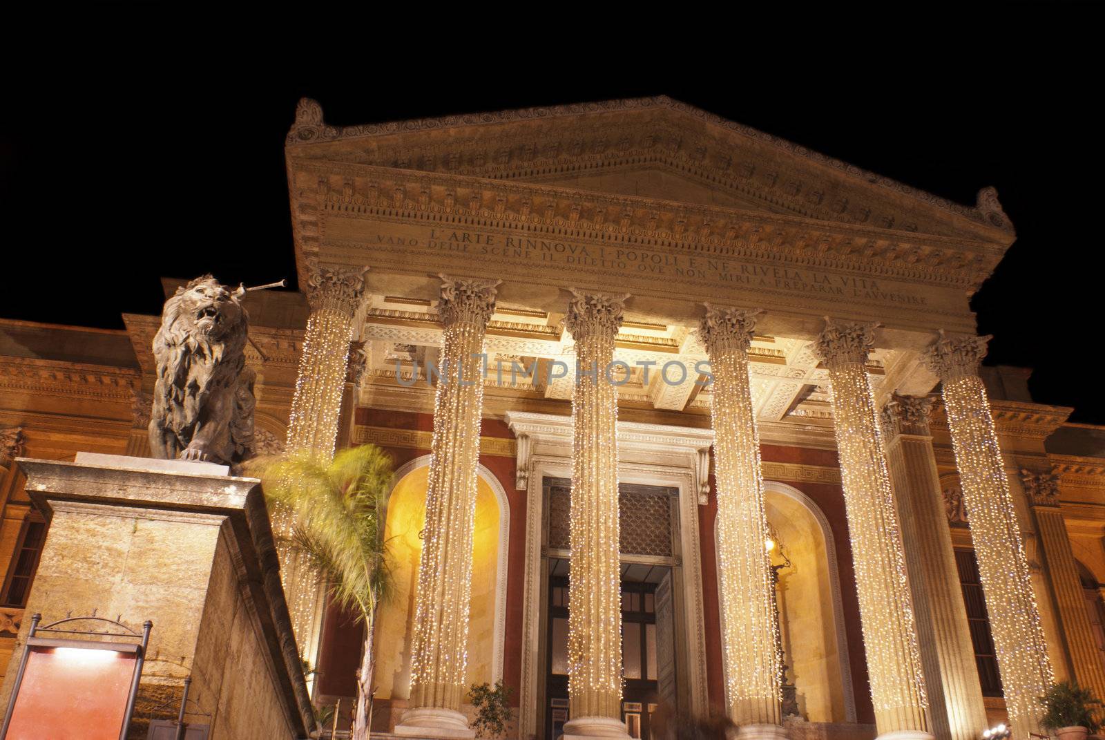 Theatre Massimo by night.Palermo by gandolfocannatella