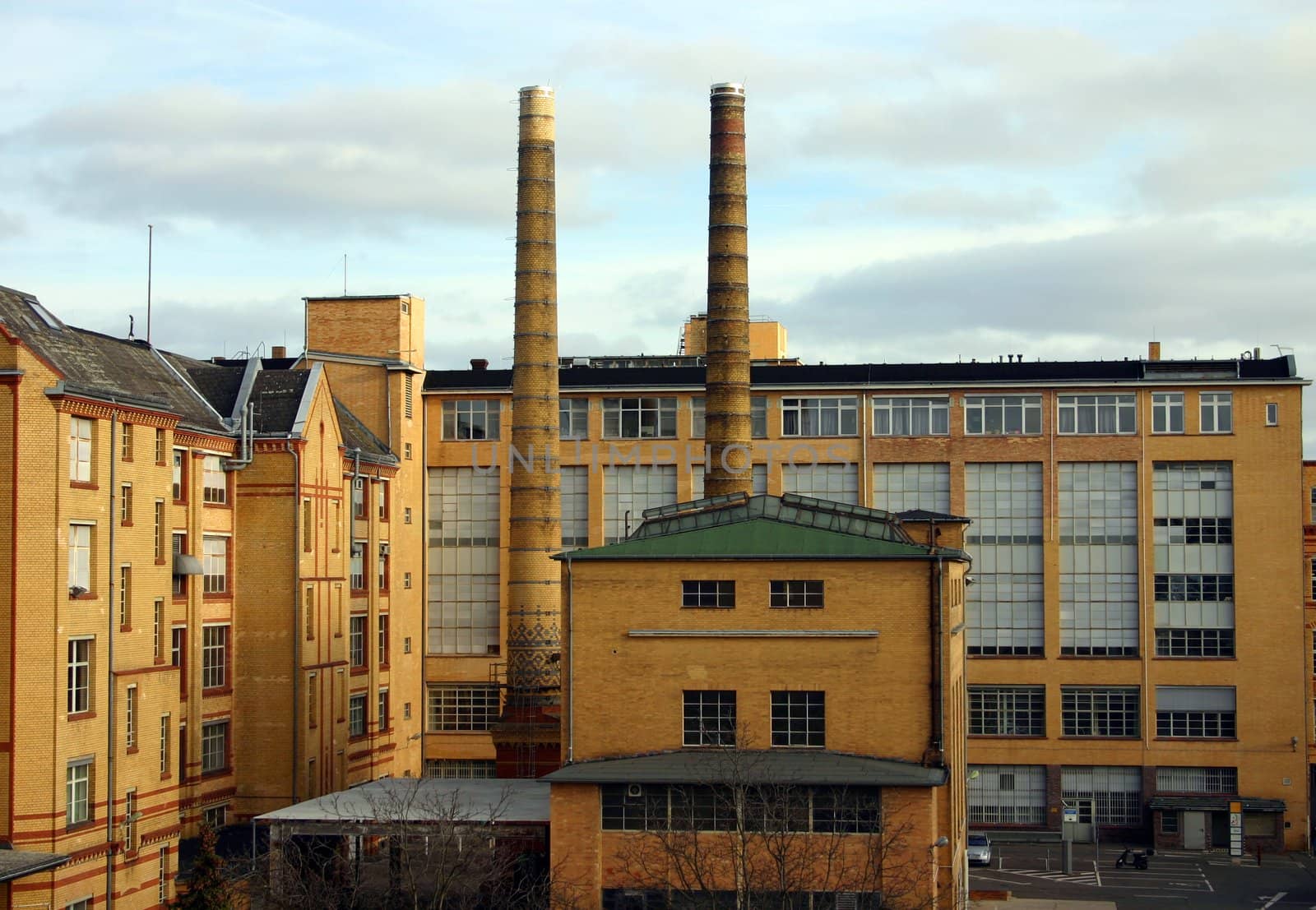Factory, structure, architecture, design from a brick