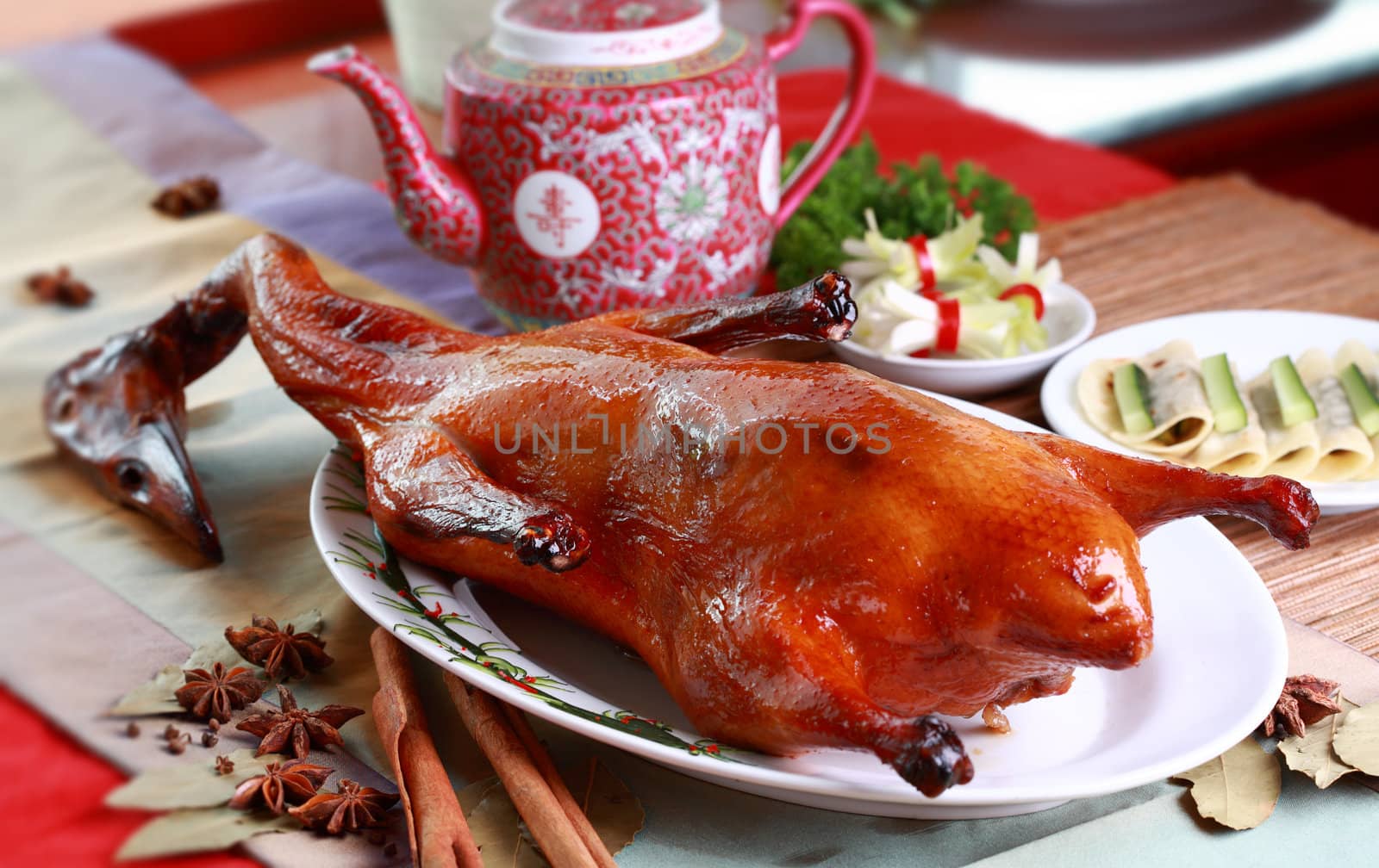 Roasted whole Peking Duck by photosoup
