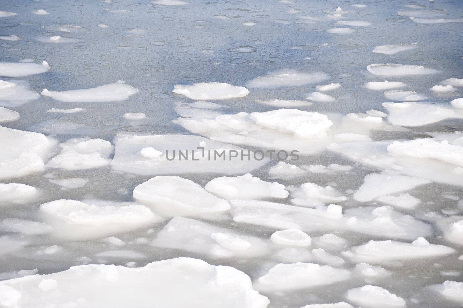 scene of a icy winter