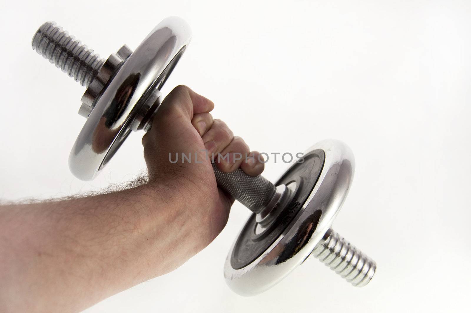 close up of a hand with weight
