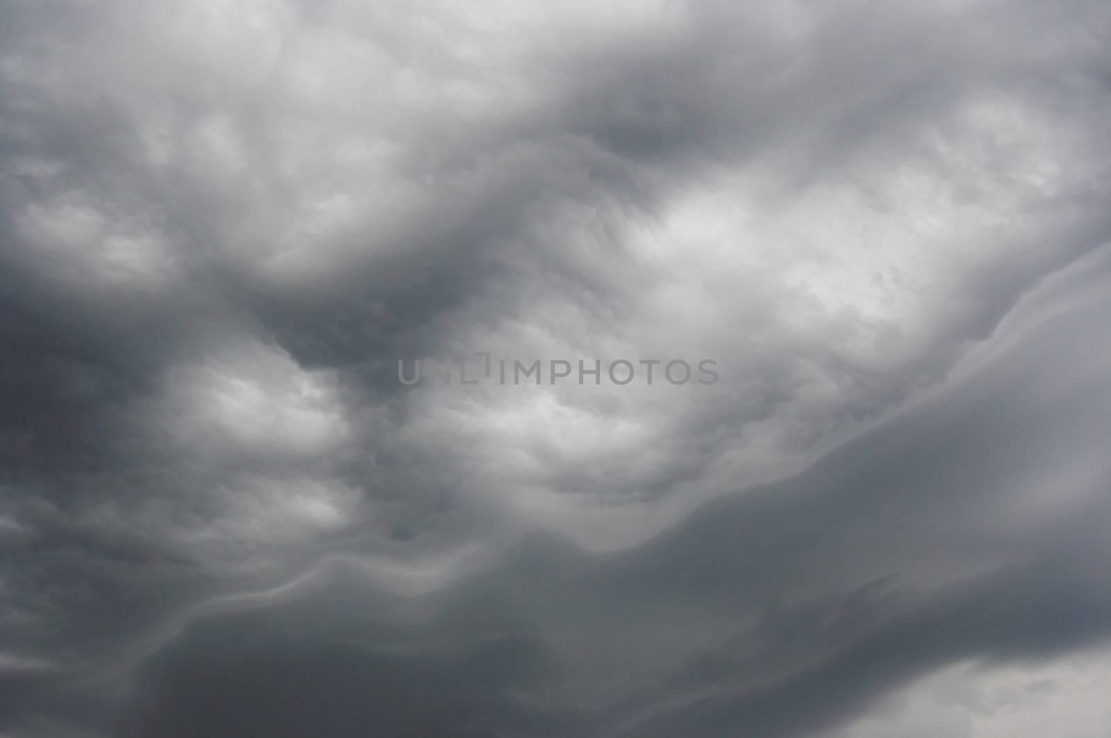 Shot of the dark clouds before rain