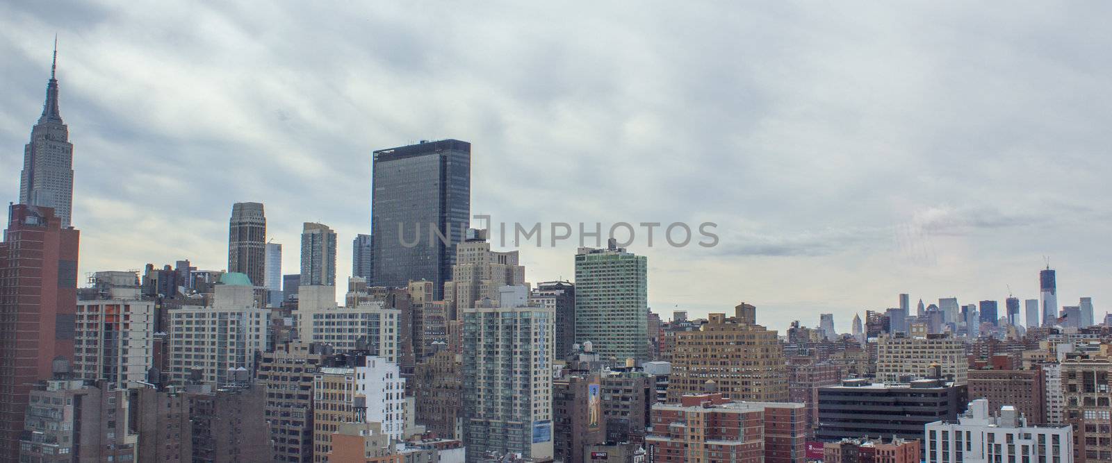 Aerial view of New York City Skyline by jovannig