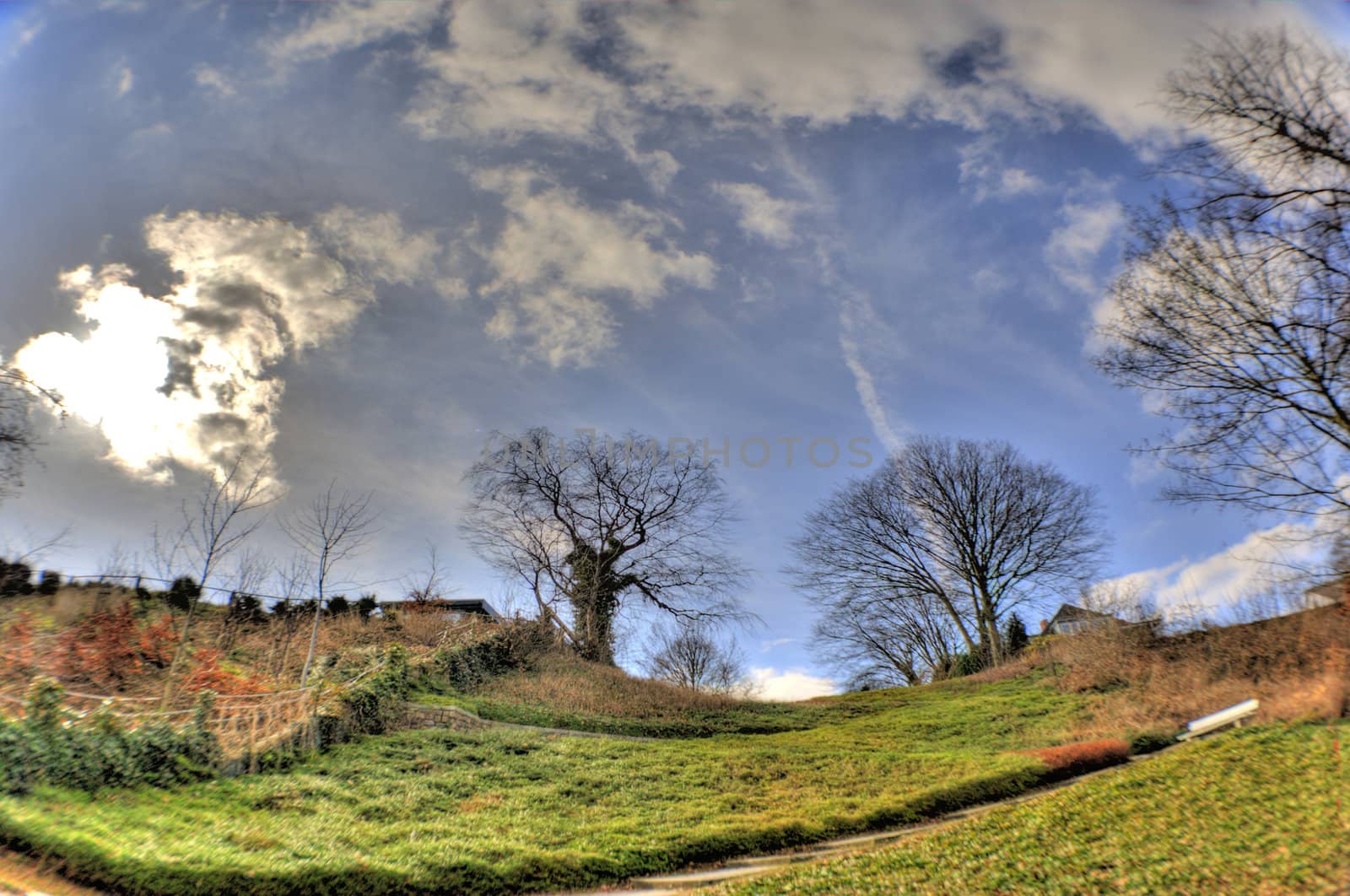 Landscape through wide angle