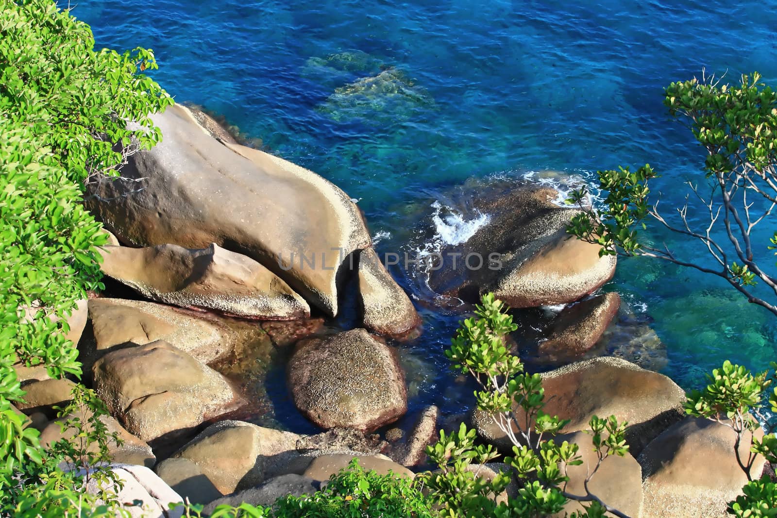Similan Rock on The Beach,Paradise island located at south of Thailand