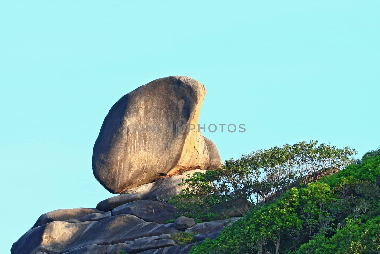 The Sailing Rock, Similan National Park near Phuket Thailand, Closeup