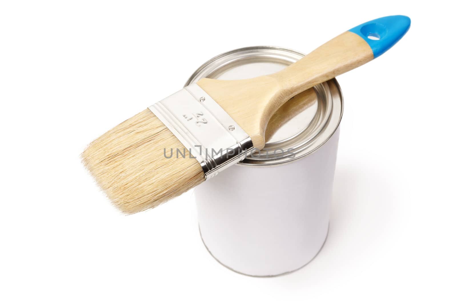 blank and new brush isolated on a white background
