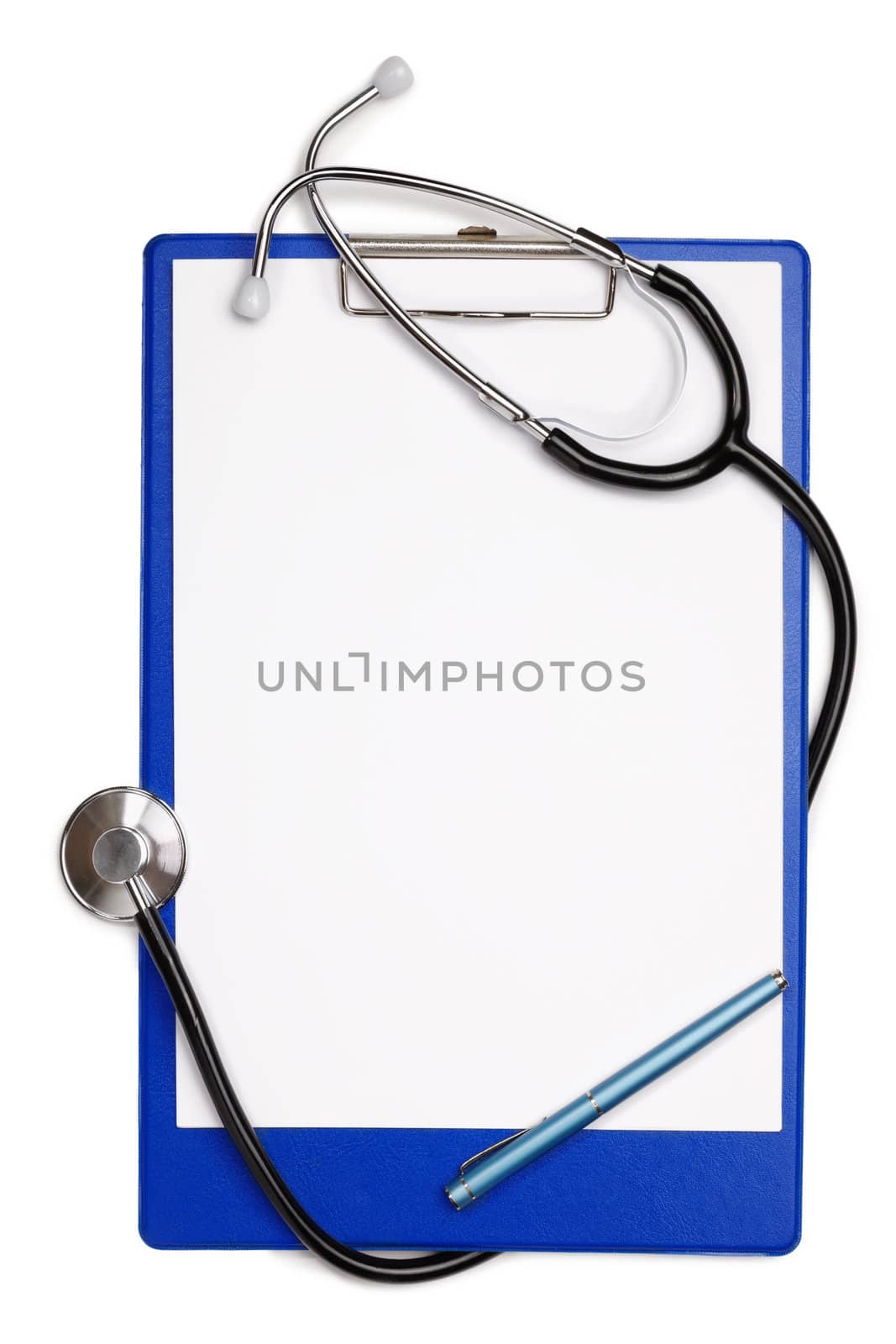 medical concept with phonendoscope isolated on white background