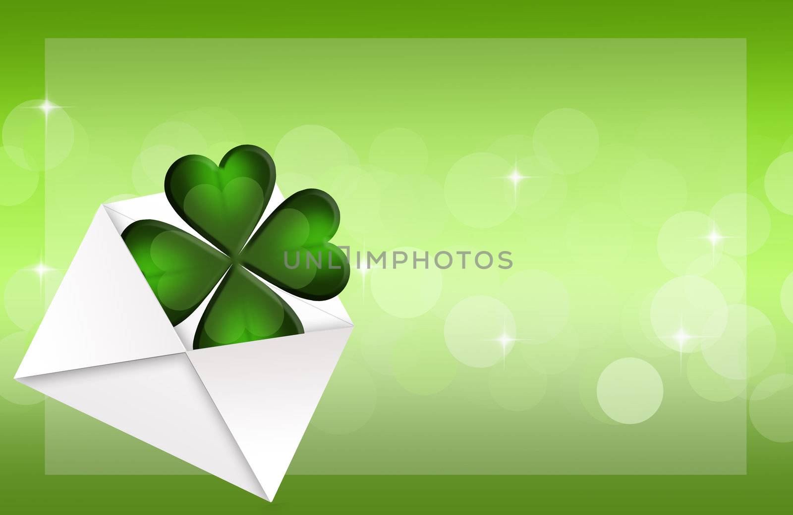 illustration of Four-clover-leaf in enveloppe for good luck







Four-clover-leaf for good luck