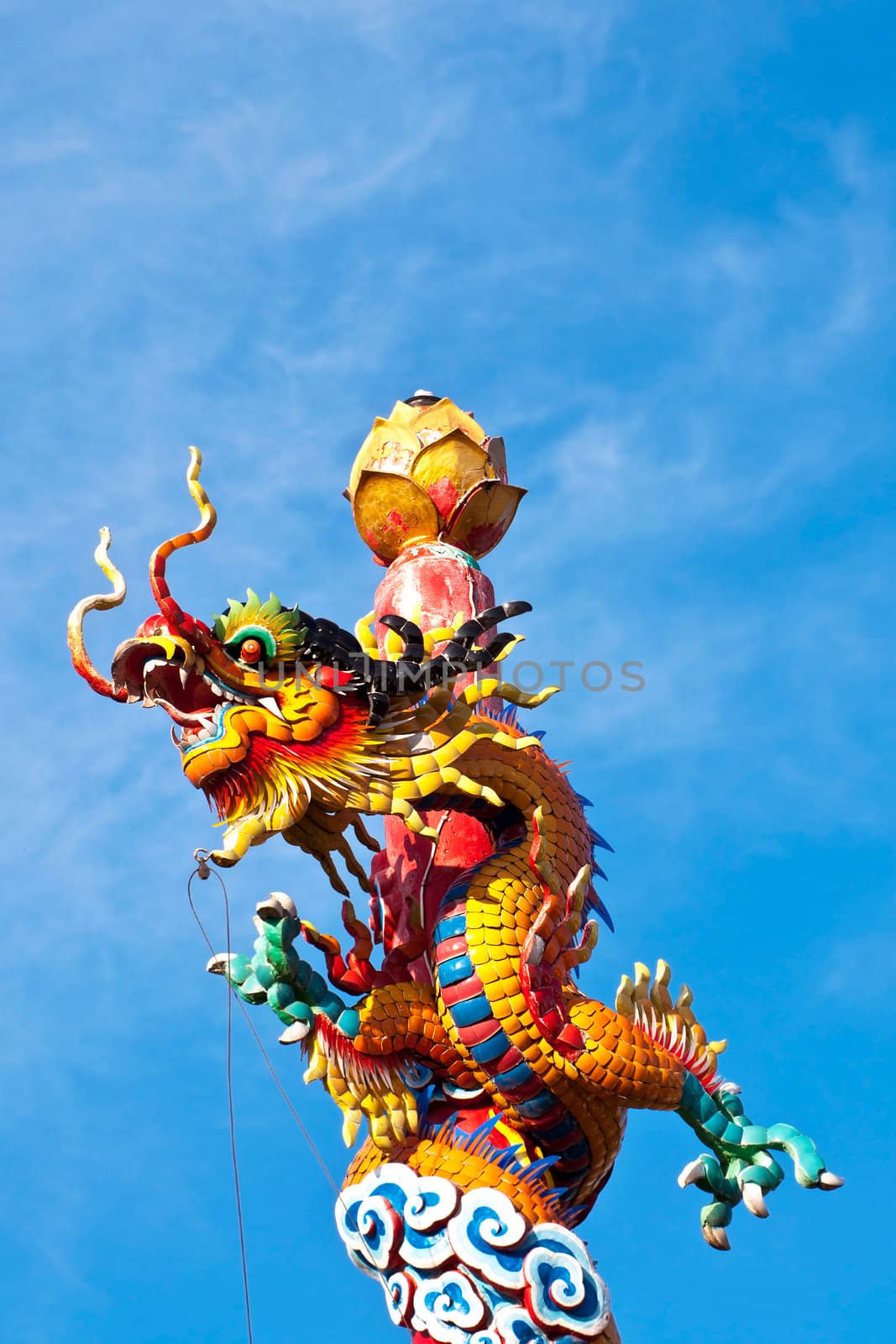 Traditional Chinese dragon in Chinese Temple by Yuri2012