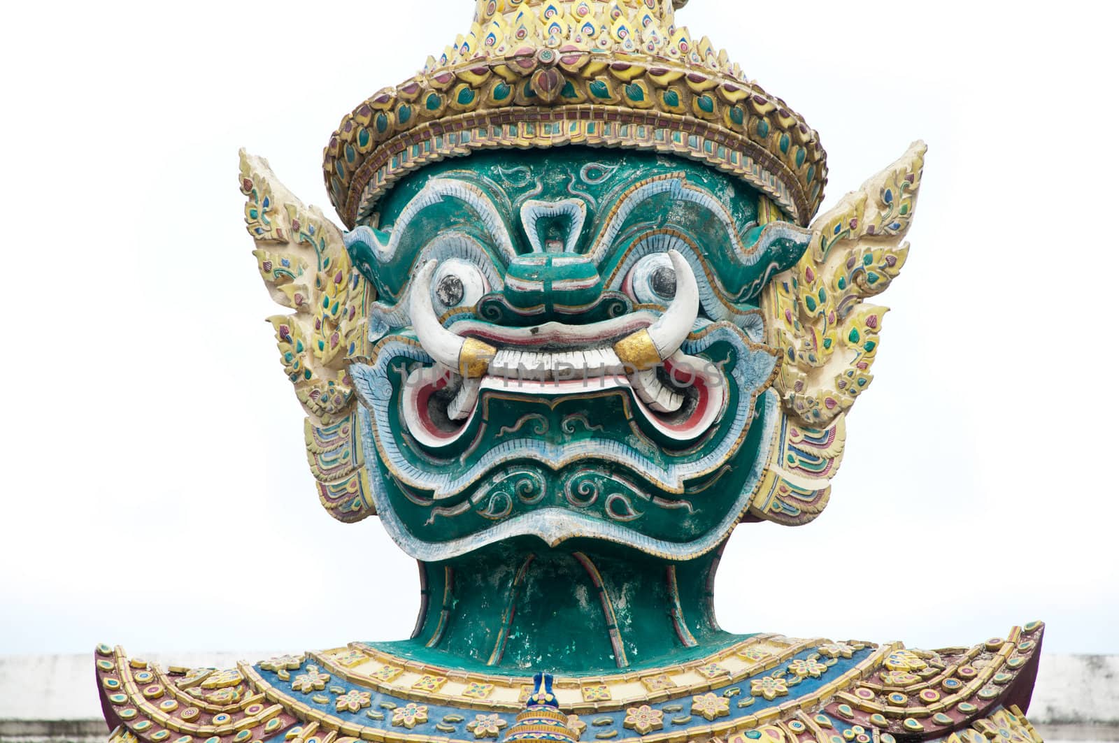 Giant Statue in Wat Phra Kaew in Bangkok, Thailand