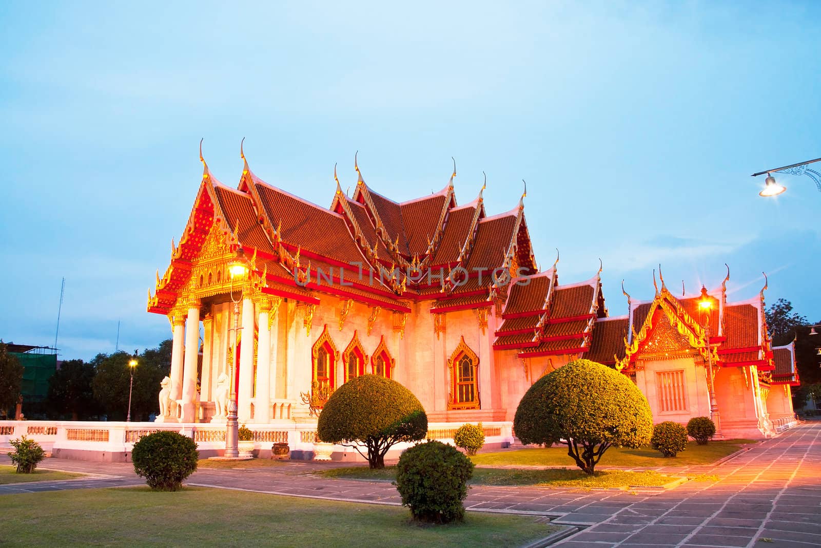 Beautiful Thai Temple Wat Benjamaborphit, temple in Bangkok, Thailand