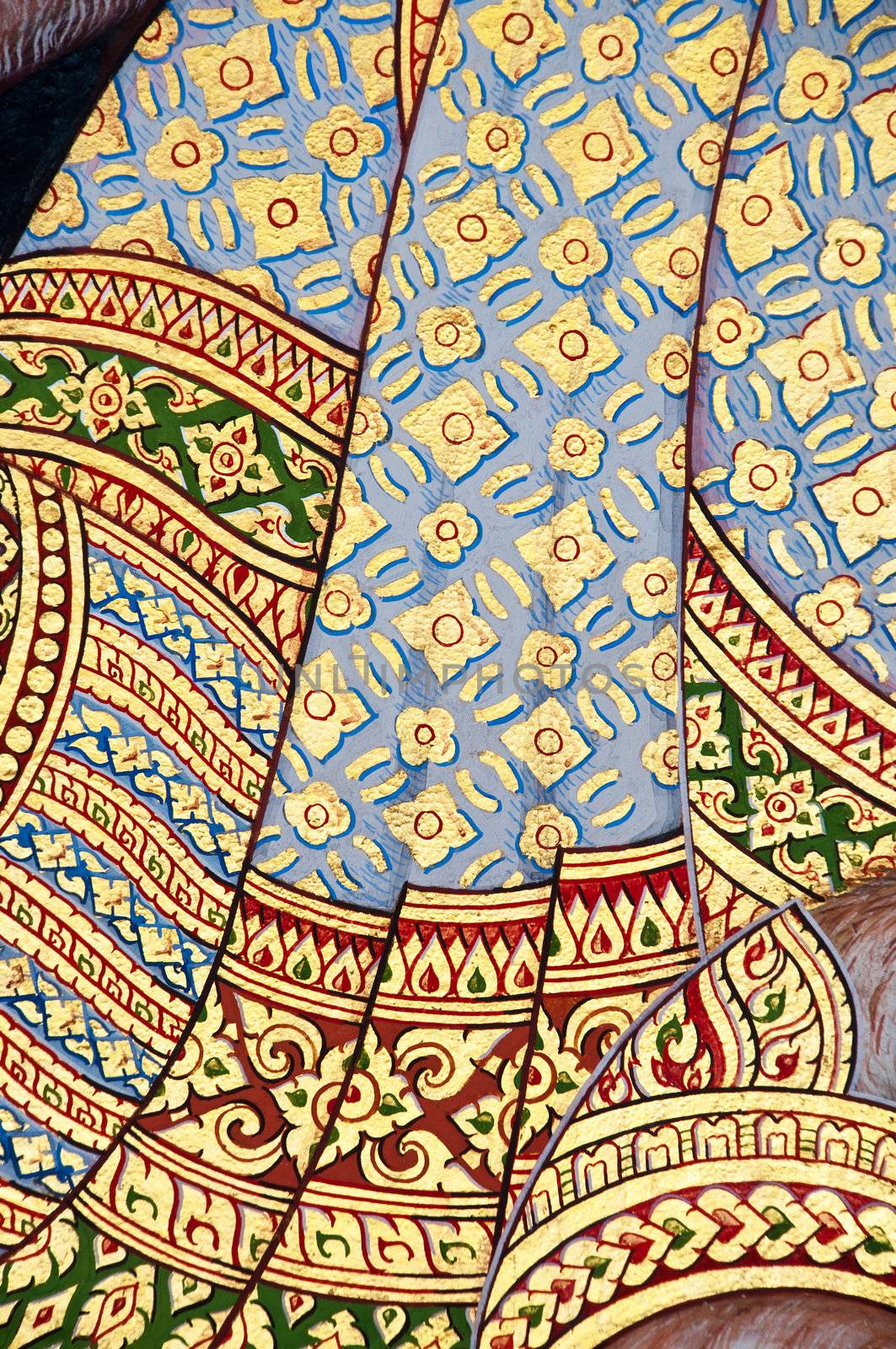 Vintage traditional Thai style art painting by Yuri2012