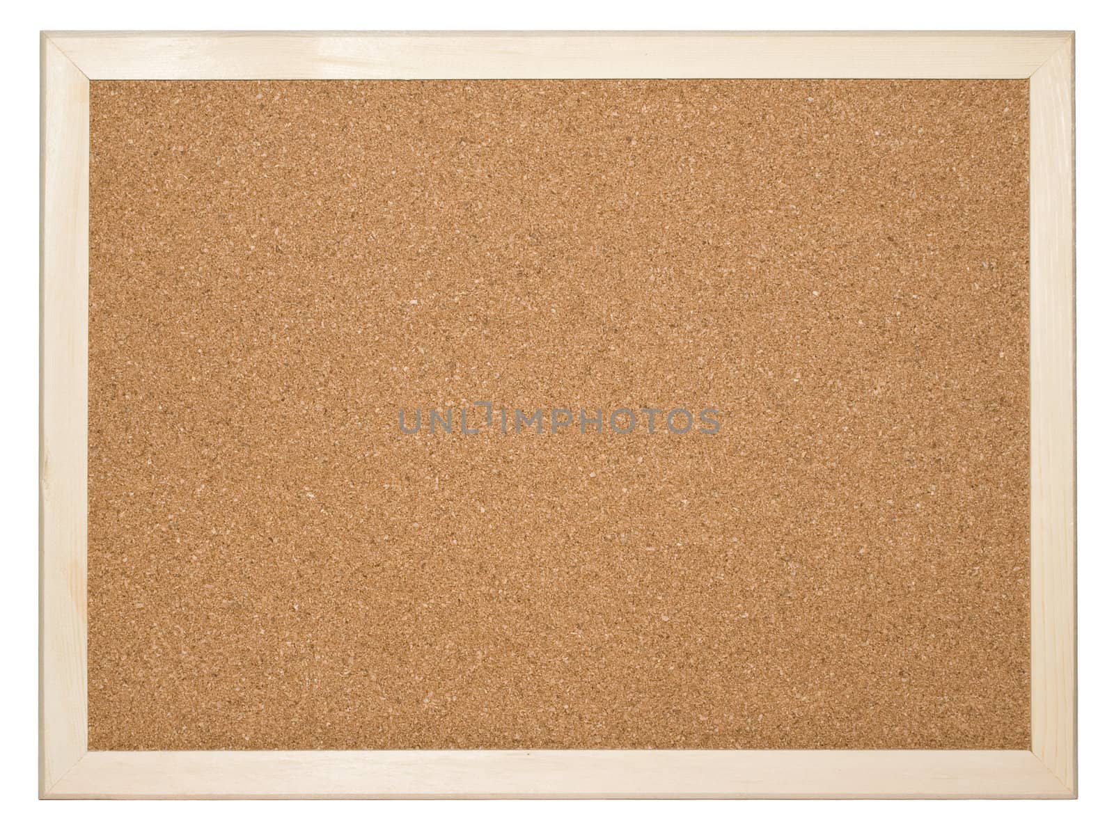 Empty cork memo board background isolated on white